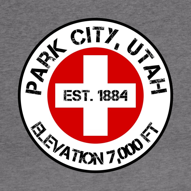 Park City Ski Patrol Round Graphic by MountainFlower